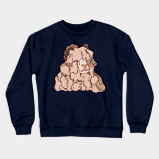 Long haired pink sheep Crewneck Sweatshirt